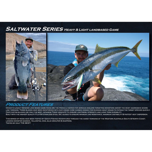 Ocean's Legacy Genesis Rock Addiction Landbased Game Spinning Rod-Rod-Ocean's Legacy-S1002M-Fishing Station