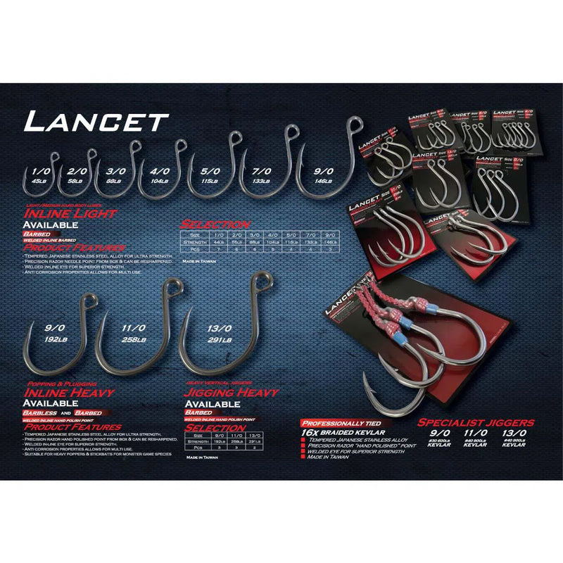 Load image into Gallery viewer, Ocean&#39;s Legacy Heavy Lancet Jigging Assist Hooks-Hooks - Assist-Ocean&#39;s Legacy-9/0-Fishing Station
