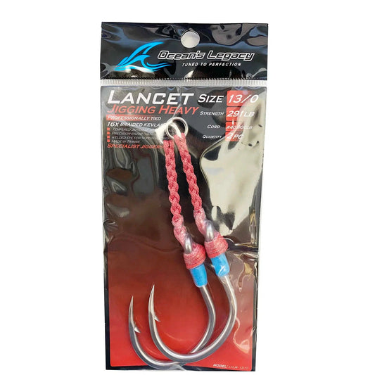 Ocean's Legacy Heavy Lancet Jigging Assist Hooks-Hooks - Assist-Ocean's Legacy-9/0-Fishing Station