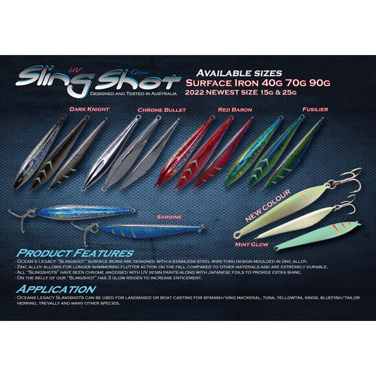 Ocean's Legacy Sling Shot Lure-Lure - Metal-Ocean's Legacy-3 Sardine Bluey-40g-Fishing Station