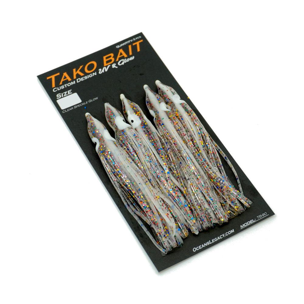 Ocean's Legacy Tako Bait-Skirt-Ocean's Legacy-Clear Speckled Glow-100mm-Fishing Station