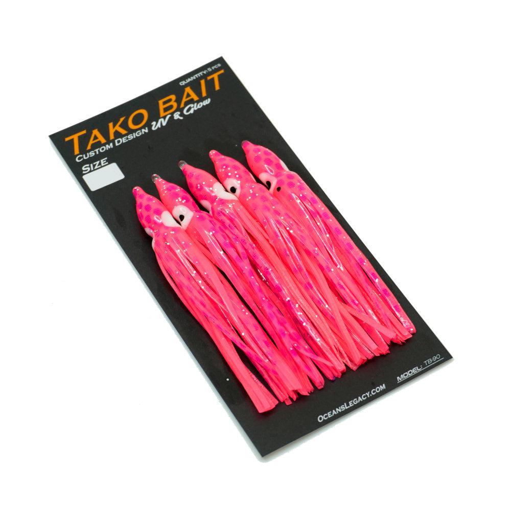 Ocean's Legacy Tako Bait-Skirt-Ocean's Legacy-Full Pink Glow-100mm-Fishing Station