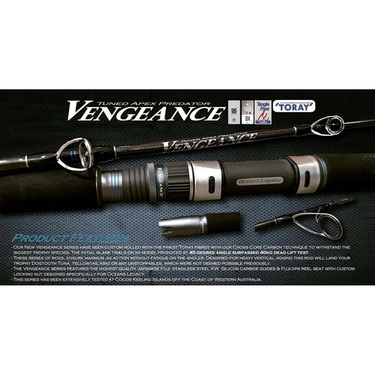 Ocean's Legacy Vengeance Apex Predator Rod-Rod-Ocean's Legacy-Overhead-B521H-Fishing Station