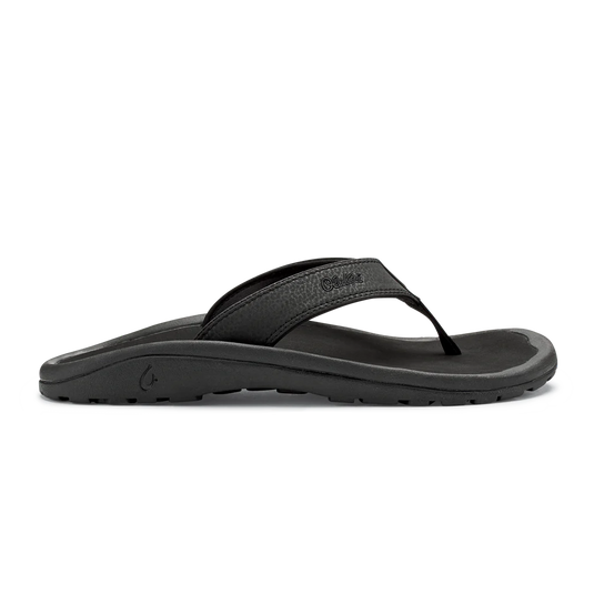 OluKai Ohana Mens Beach Sandals-Footwear-Olukai-Black-US 9-Fishing Station