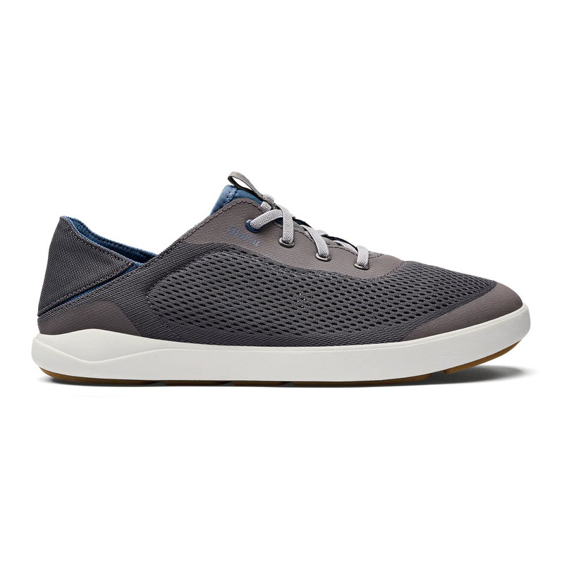 Load image into Gallery viewer, OluKai Moku Pae Mens Boat Shoes-Footwear-Olukai-Pavement / Vintage Blue-US 8-Fishing Station
