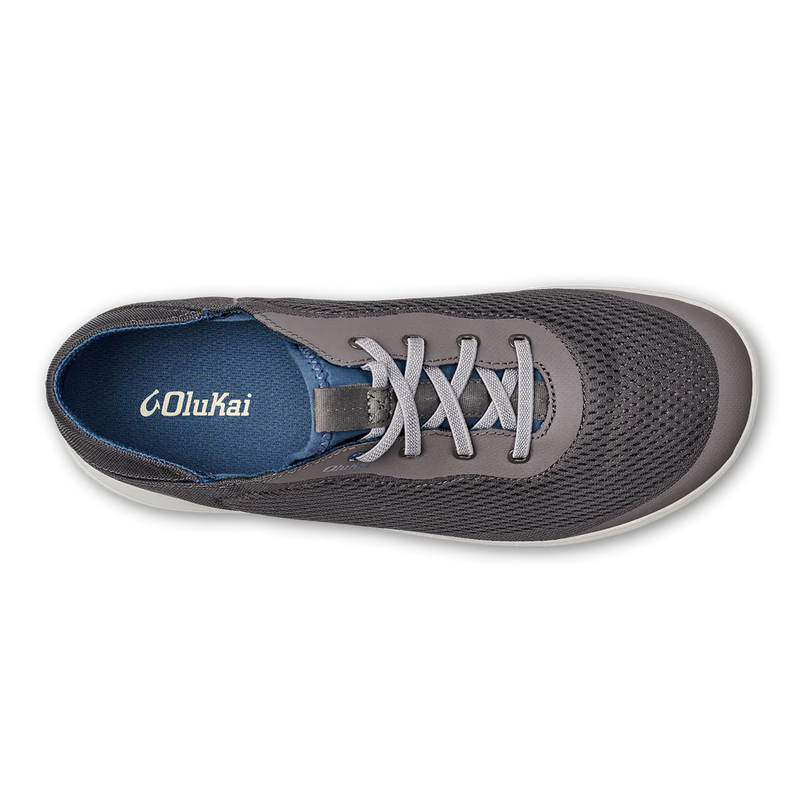 Load image into Gallery viewer, OluKai Moku Pae Mens Boat Shoes-Footwear-Olukai-Pavement / Vintage Blue-US 8-Fishing Station
