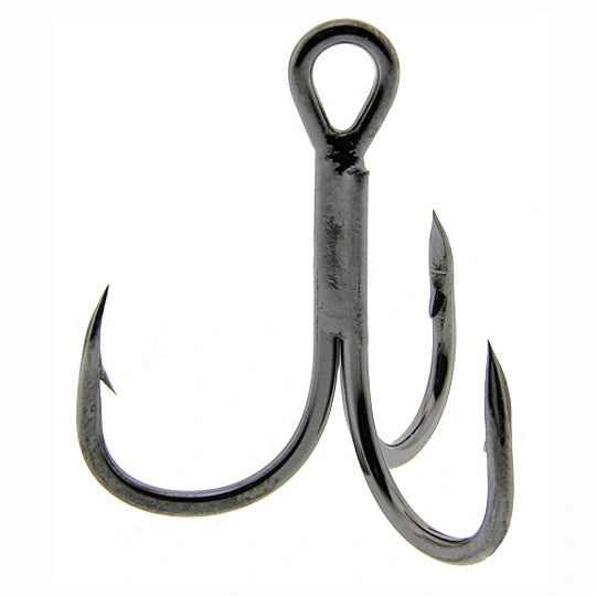 Owner ST41BC Predator Treble Hooks — 2X Strong Black Chrome Hooks For Freshwater & Saltwater