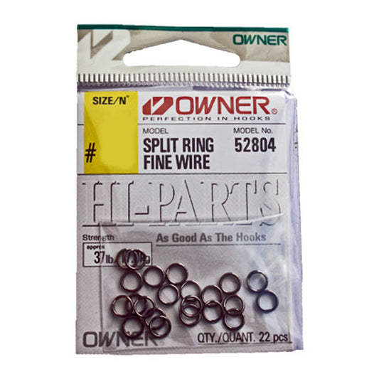 Owner Split Ring Fine Wire-Terminal Tackle - Split & Solid Rings-Owner-00 - (24pc)-Fishing Station