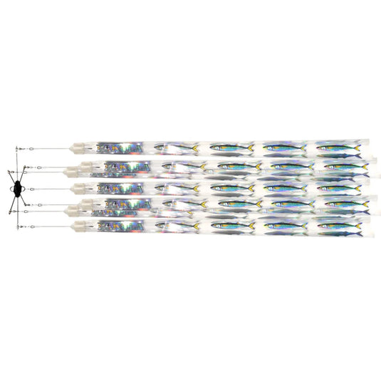 Pakula Stainless Steel Drop Bar - Triple Flash Strip Dredge Teaser-Teasers-Pakula-12