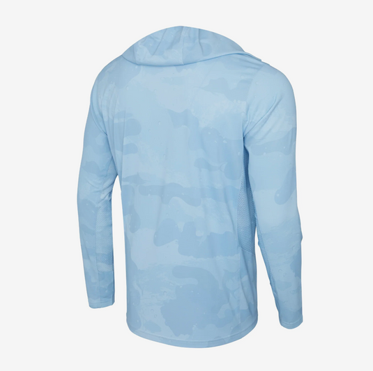 Pelagic Exo Tech Hooded Fishing Shirt - Brush Camo