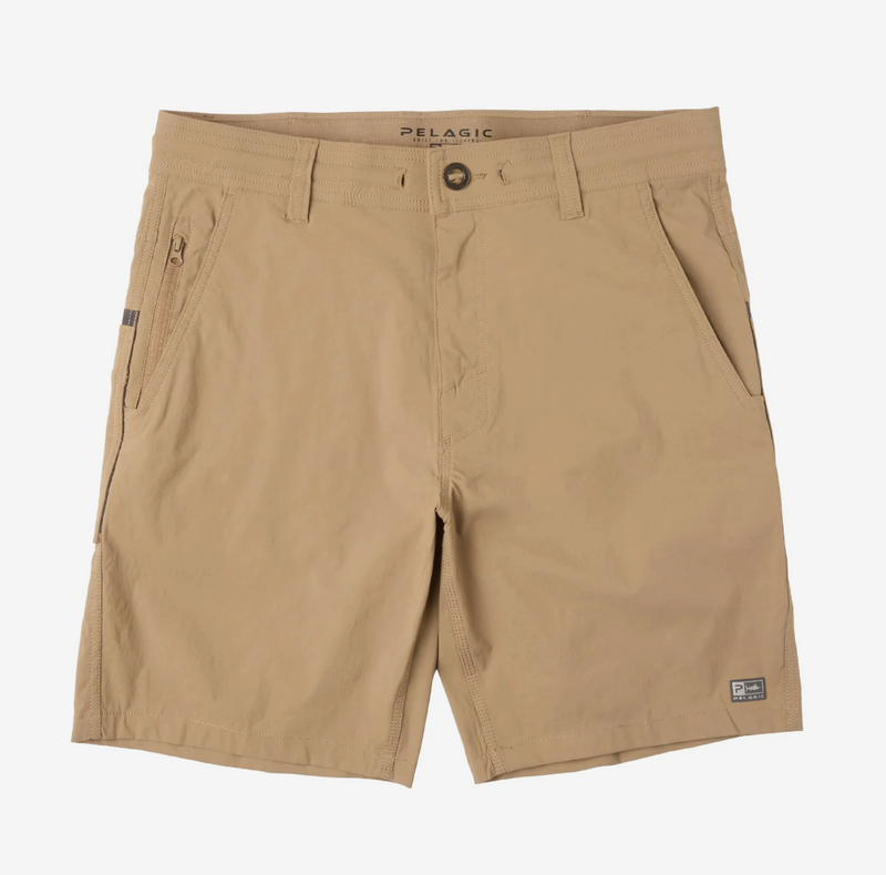 Load image into Gallery viewer, Pelagic Flyline 19" Hybrid Short - Dark Khaki
