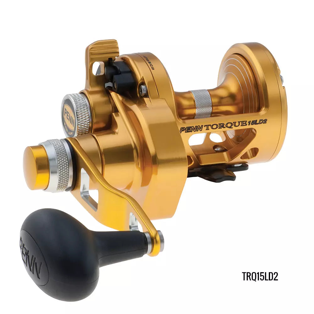 Penn Torque Lever Drag 2 Speed Overhead Reel-Reels - Overhead-Penn-Gold-TRQ15LD2-Fishing Station