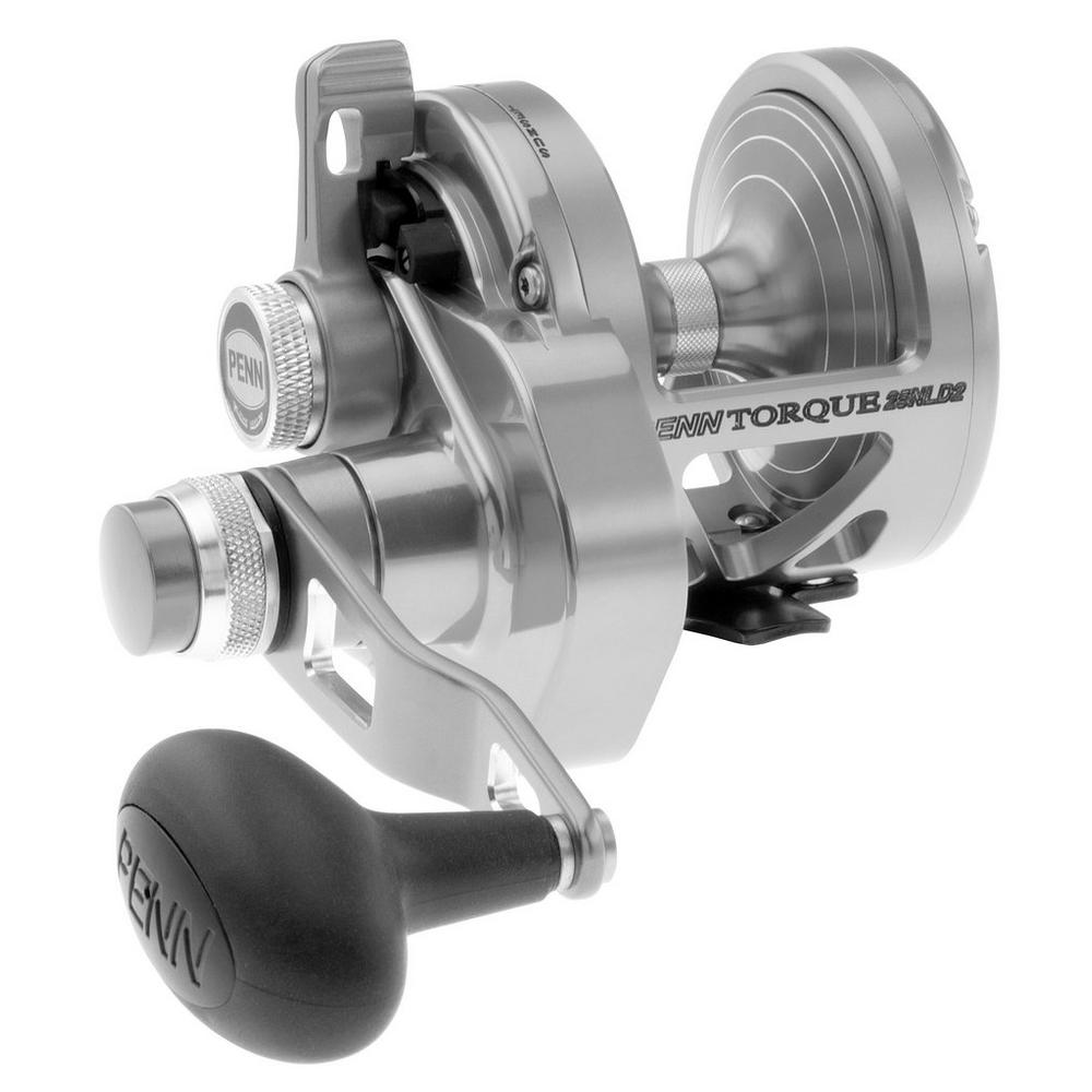 Penn Torque Lever Drag 2 Speed Overhead Reel-Reels - Overhead-Penn-Silver-TRQ25NLD2-Fishing Station