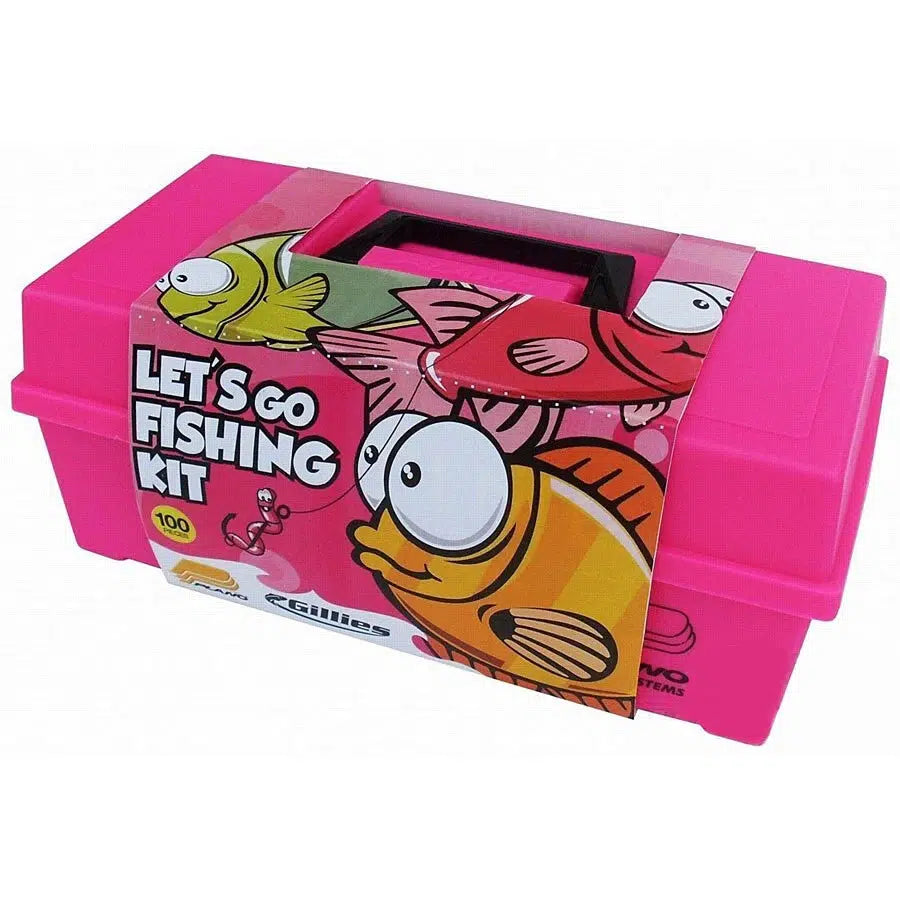 Plano Pink 100 Piece Kit Tackle Box-Tackle Boxes & Bags - Pre-Stocked Tackle Kits-Plano-Girls-Fishing Station
