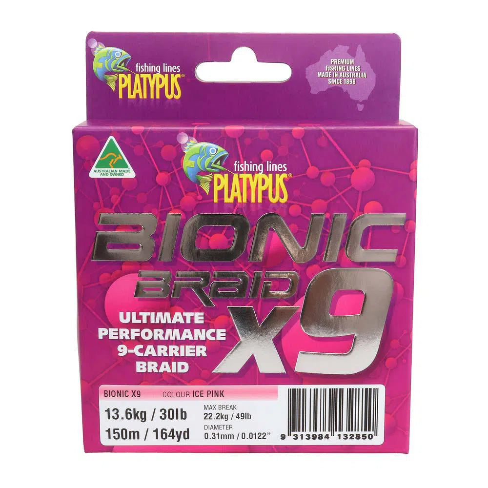 Platypus Bionic X9 Braid-Line - Braid-Platypus-150m-10lb-Fishing Station