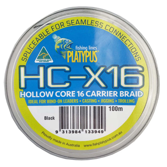 Platypus HC X16 Hollowcore Braid 100m-Line - Braid-Platypus-150lb-White-Fishing Station