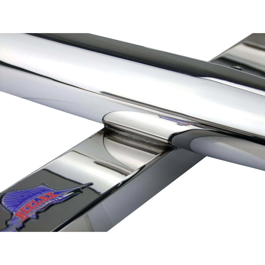 Reelax Stainless Steel 4 Rod Coaming Rack-Rod Holders-Reelax-Polished Stainless Steel-Fishing Station
