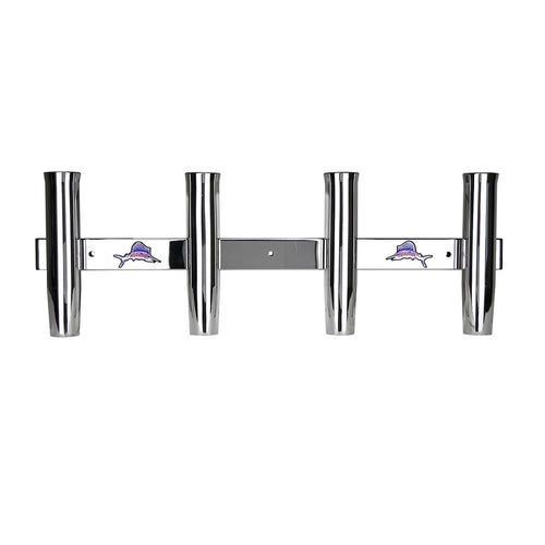 Reelax Stainless Steel 4 Rod Coaming Rack-Rod Holders-Reelax-Polished Stainless Steel-Fishing Station