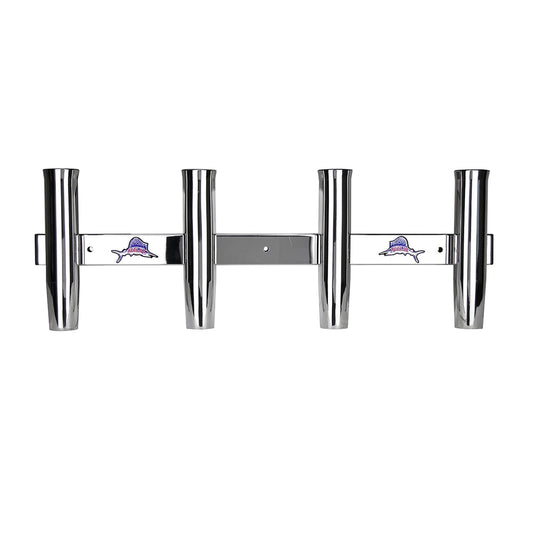 Reelax Stainless Steel 4 Rod Coaming Rack-Rod Holders-Reelax-Polished Stainless Steel-Fishing Station
