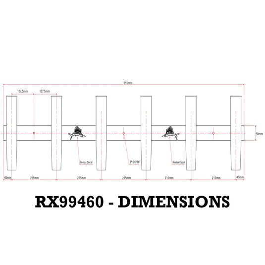Reelax Stainless Steel 6 Rod Coaming Rod Rack-Rod Holders-Reelax-Polished Stainless Steel-Fishing Station