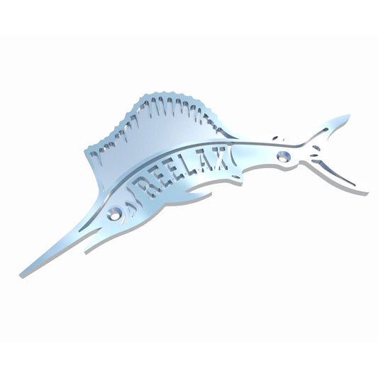 Reelax Stainless Steel Decal-Accessories - Boating-Reelax-Fishing Station