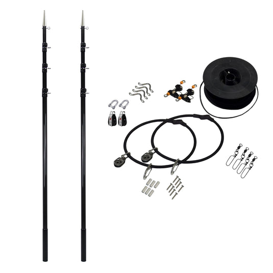 Reelax 40mm 3K Carbon Fibre Telescopic Outrigger Poles (Pair)