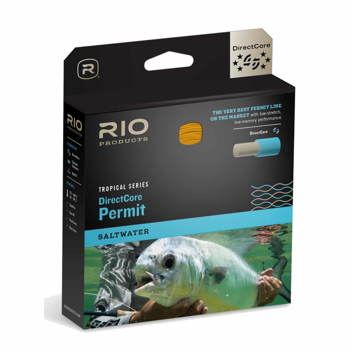 Rio Tropical DirectCore Permit Fly Line-Fly Fishing - Fly Line & Leader-Rio-Sand/Orange/Aqua-WF10F-Fishing Station