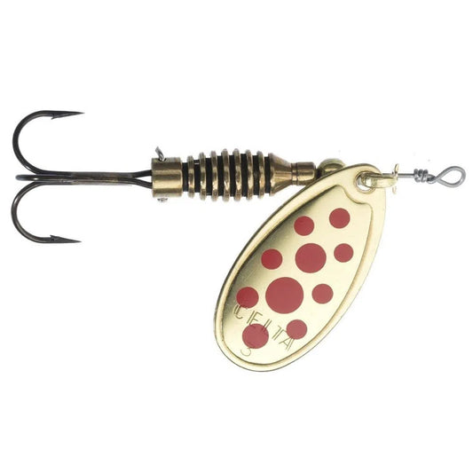 Rublex Celta Classic Spinner-Lure - Spinnerbaits & Spinners-Rublex-Gold Red Dots-#2 - 3.5g-Fishing Station