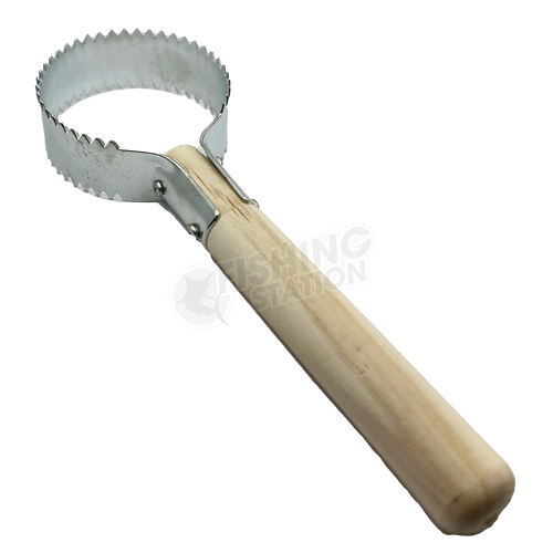 STM Round Head Fish Scaler with Timber Handle