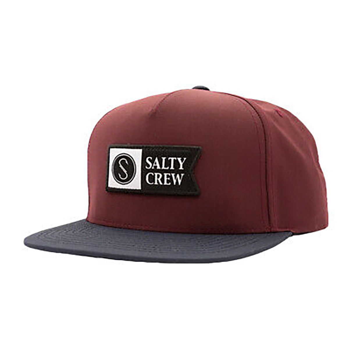 Salty Crew Alpha Tech 5 Panel Hat-Hats & Headwear-Salty Crew-Burgundy/Navy-Fishing Station