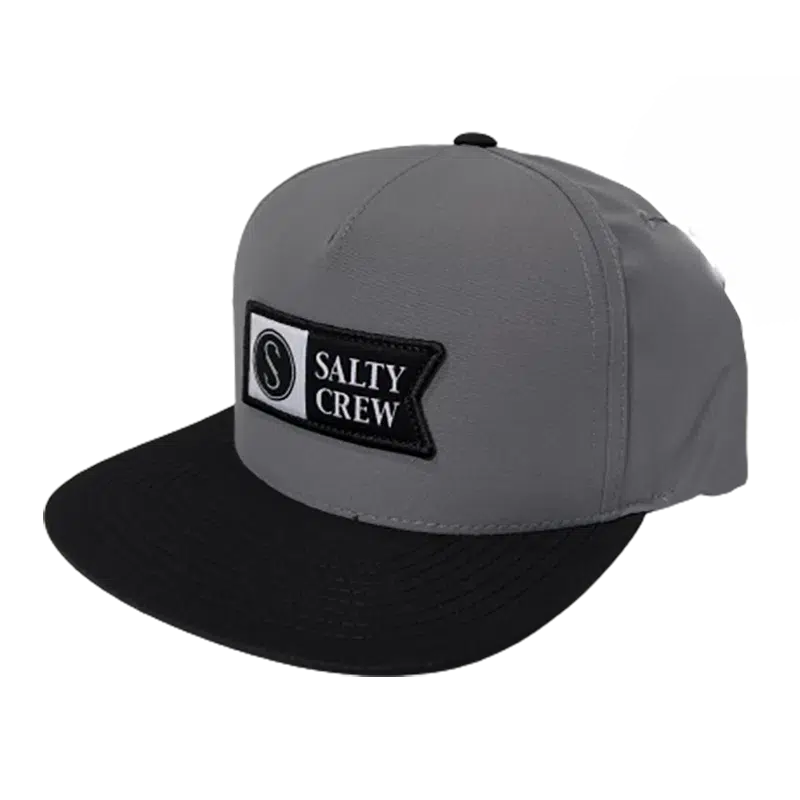 Load image into Gallery viewer, Salty Crew Alpha Tech 5 Panel Hat-Hats &amp; Headwear-Salty Crew-Charcoal/Black-Fishing Station
