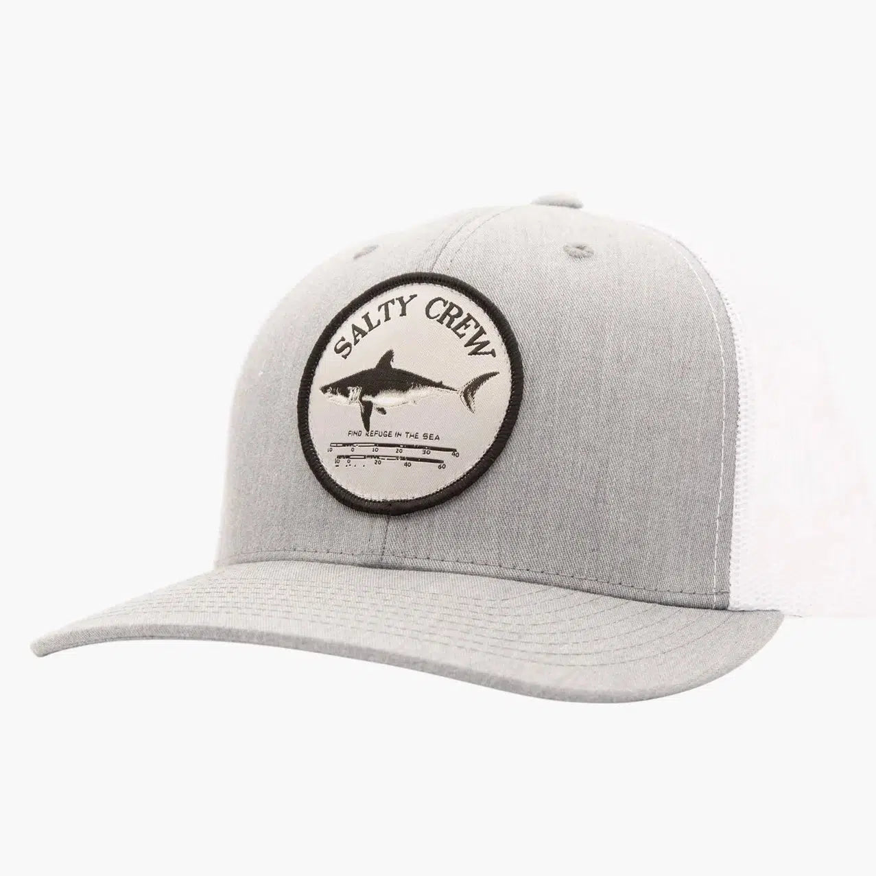 Salty Crew Bruce Retro Trucker Hat-Hats & Headwear-Salty Crew-Heather Grey/White-Fishing Station