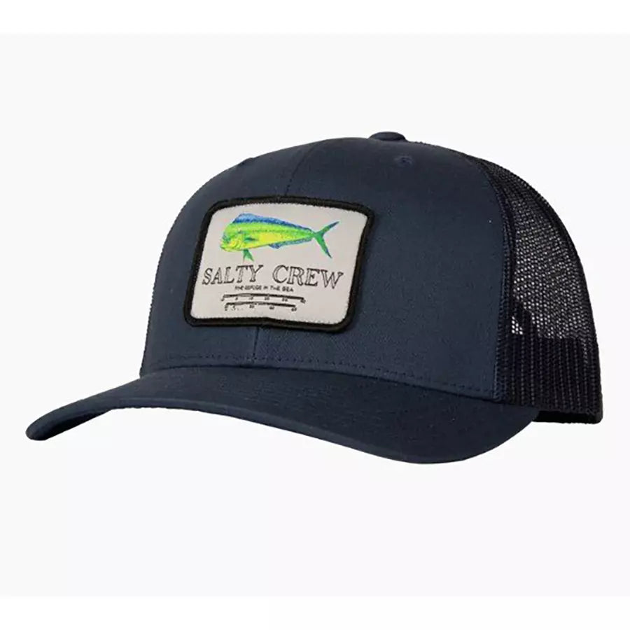 Salty Crew Mahi Mount Retro Trucker Hat-Hats & Headwear-Salty Crew-Navy-Fishing Station