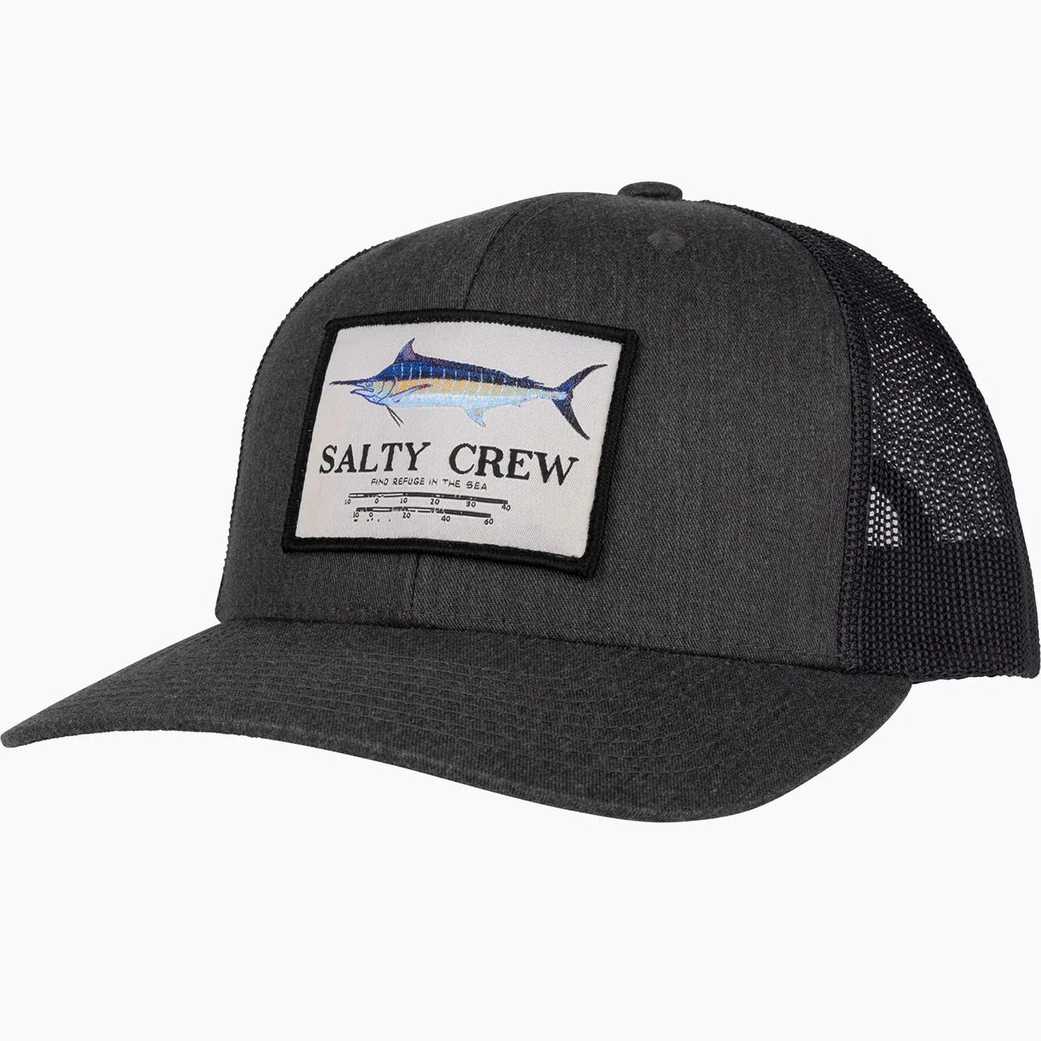 Salty Crew Marlin Mount Retro Trucker Hat-Hats & Headwear-Salty Crew-Dark Heather Grey-Fishing Station