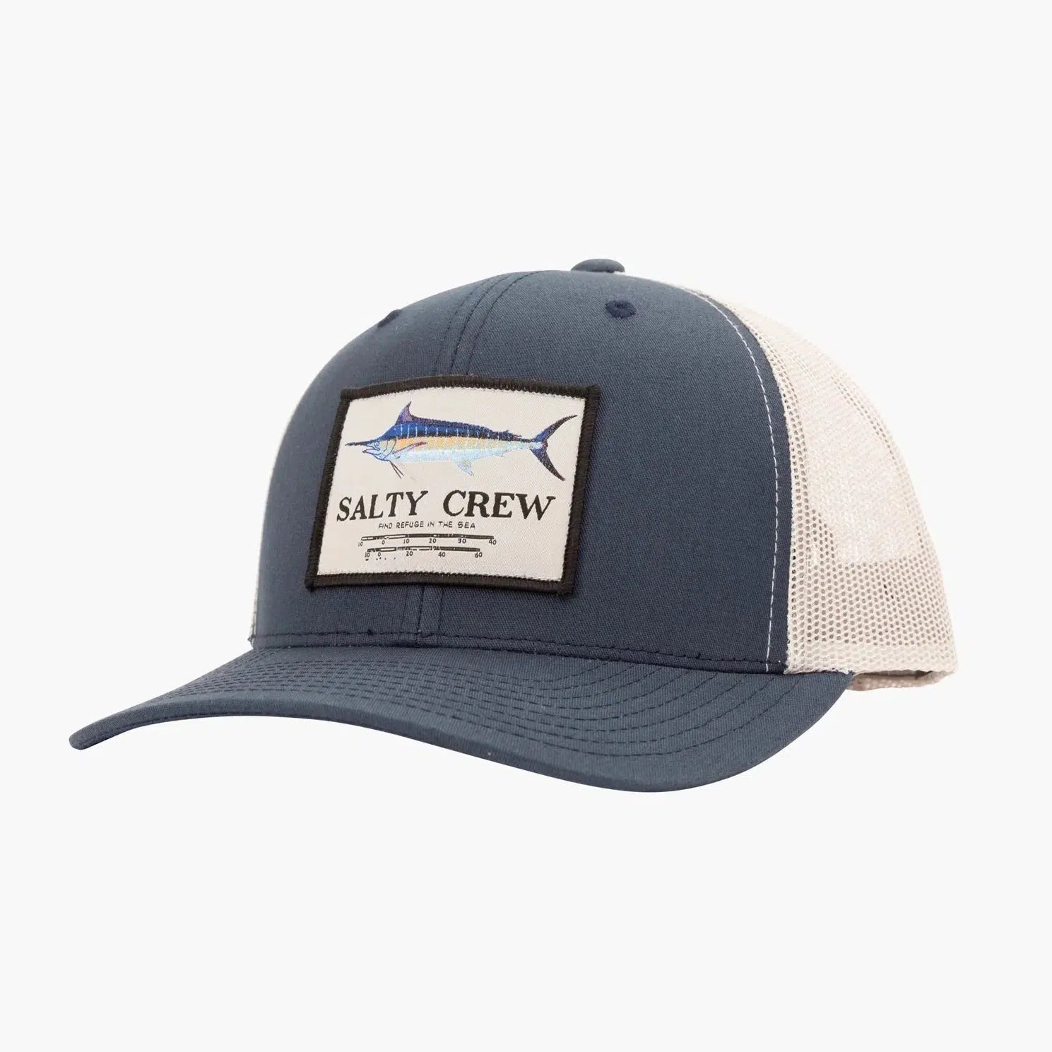 Salty Crew Marlin Mount Retro Trucker Hat-Hats & Headwear-Salty Crew-Navy/Silver-Fishing Station