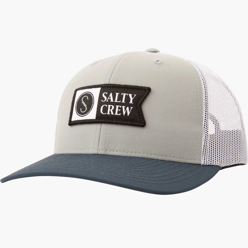 Load image into Gallery viewer, Salty Crew Pinnacle 2 Retro Trucker Hat-Hats &amp; Headwear-Salty Crew-Sage/Indigo-Fishing Station
