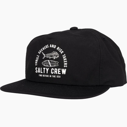 Salty Crew Lateral Line 5 Panel Hat-Hats & Headwear-Salty Crew-Black-Fishing Station