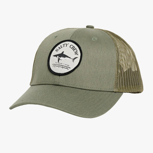 Salty Crew Bruce Retro Trucker Hat-Hats & Headwear-Salty Crew-Kelp Green-Fishing Station