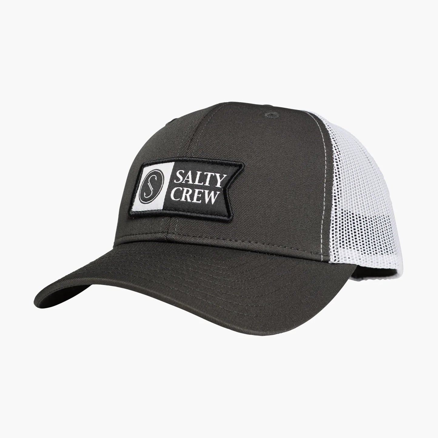 Salty Crew Pinnacle 2 Retro Trucker Hat-Hats & Headwear-Salty Crew-Coal/White-Fishing Station