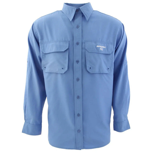 Samaki Breeze Vented Long Sleeve Shirt UPF30-Shirts & T-Shirts-Samaki-Pacific Blue-XL-Fishing Station