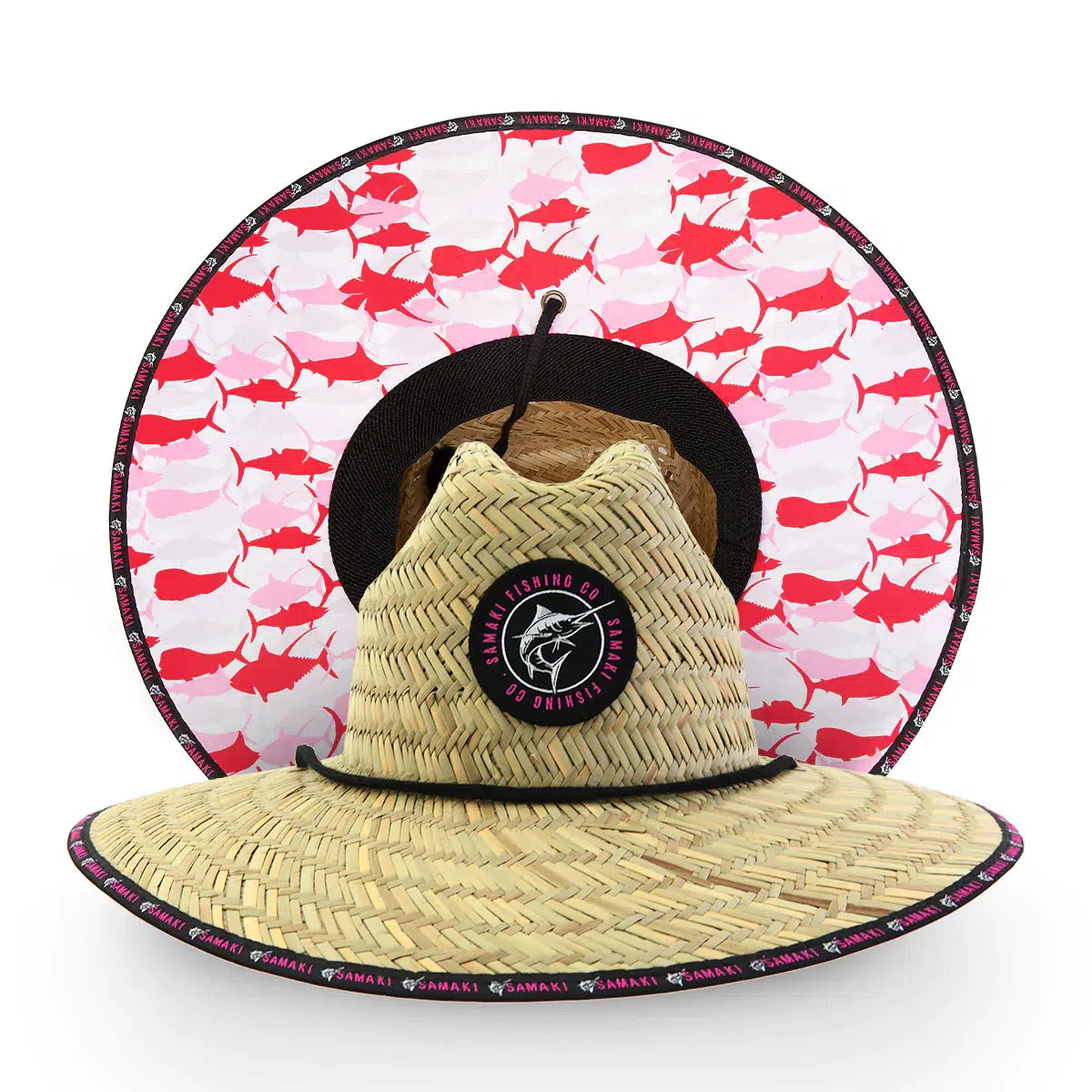 Samaki Marlin Patch Straw Hat-Hats & Headwear-Samaki-Ladies-Fishing Station