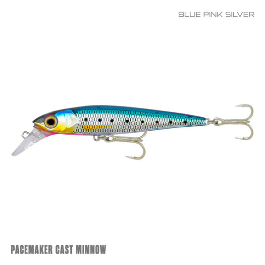 Samaki Pacemaker Cast Minnow-Lure - Hardbody-Samaki-90mm-Blue Pink Silver-Fishing Station
