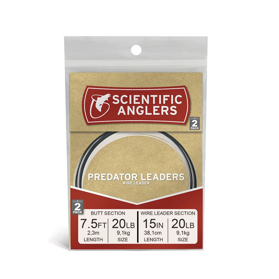 Scientific Anglers 2Pack Predator Wire Leaders-Fly Fishing - Fly Line & Leader-Scientific Anglers-7.5' Tapered Leader w/ 15" 20lb 1x7 Wire-Fishing Station