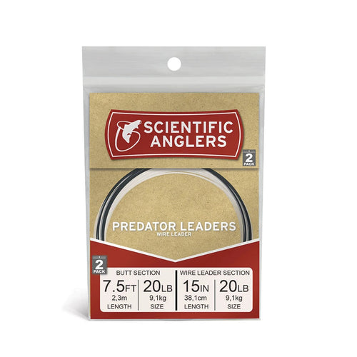 Scientific Anglers 2Pack Predator Wire Leaders-Fly Fishing - Fly Line & Leader-Scientific Anglers-7.5' Tapered Leader w/ 15