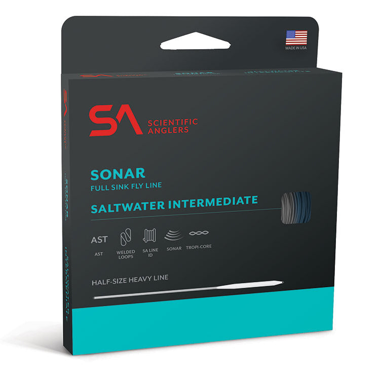 Scientific Anglers Sonar Saltwater Intermediate Fly Line-Fly Fishing - Fly Line & Leader-Scientific Anglers-Ocean Blue/Clear WF7I-Fishing Station