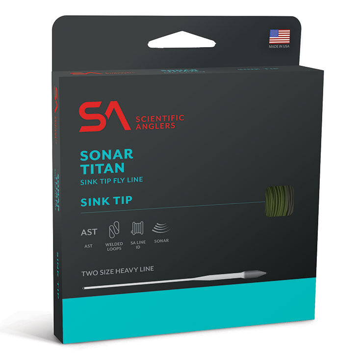 Scientific Anglers Sonar Titan Sink Tip-Fly Fishing - Fly Line & Leader-Scientific Anglers-WF9F/I-Willow/Moss/Pale Green-Fishing Station