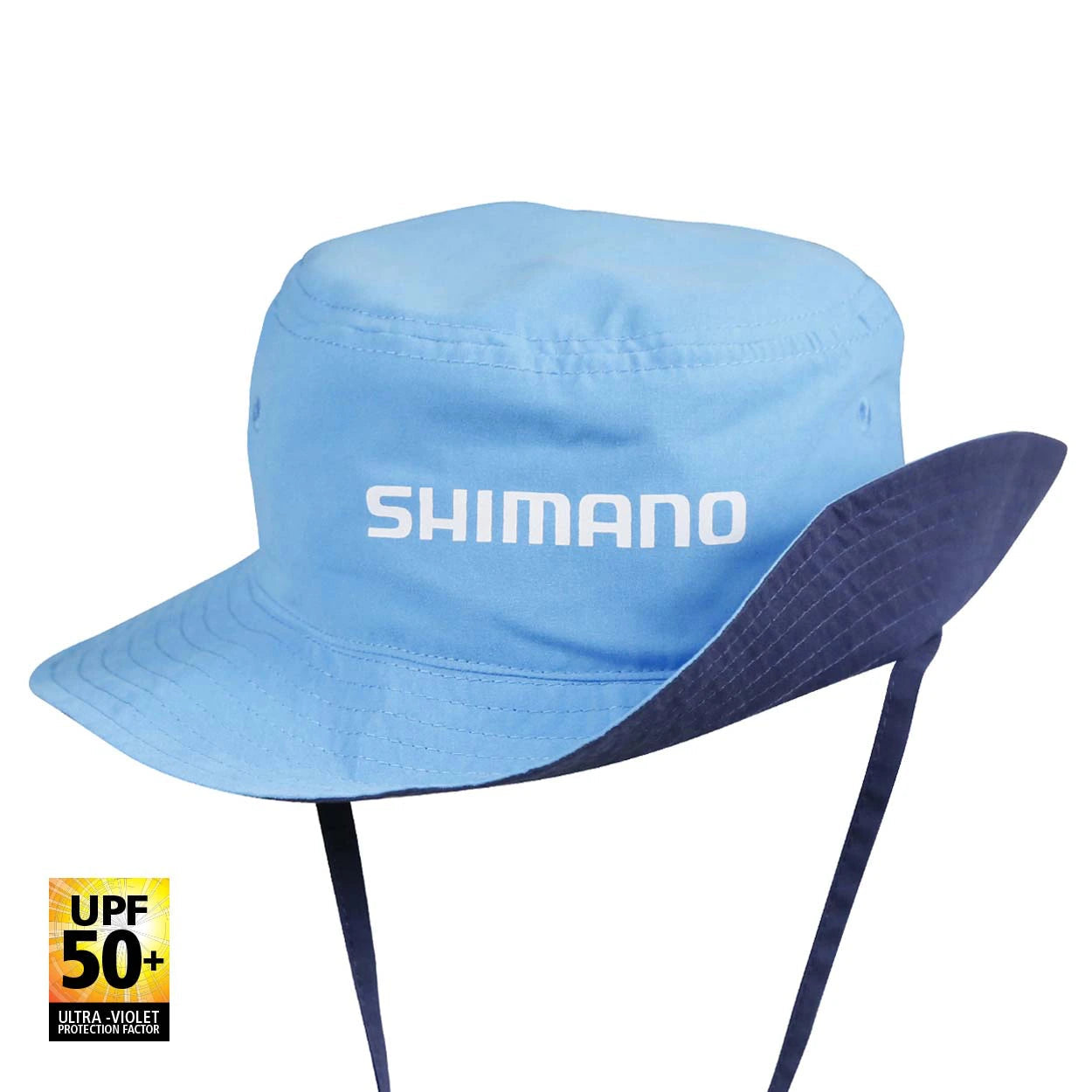 Shimano Kids Bucket Hat Reversible Cyan/Navy-Hats & Headwear-Shimano-Fishing Station