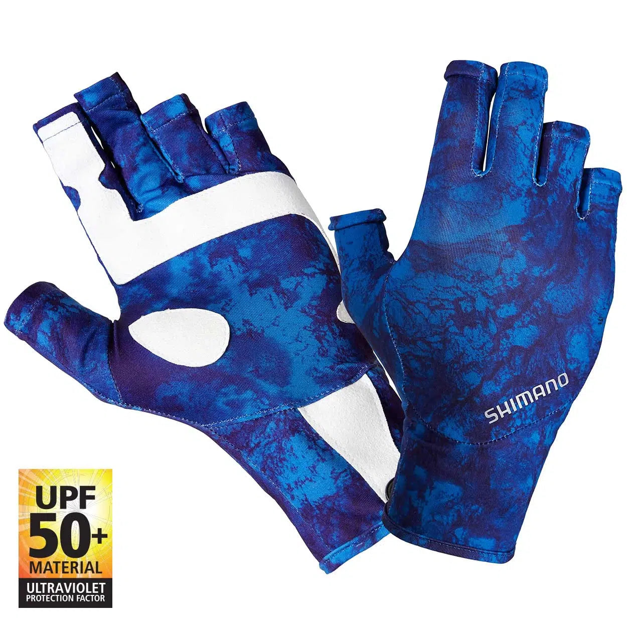 Shimano UPF Sun Glove-Gloves-Shimano-Water Camo-M-Fishing Station