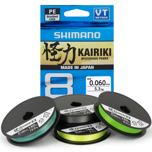 Shimano Kairiki PE8+ Braid-Line - Braid-Shimano-150m-PE 0.6 (6lb)-Fishing Station