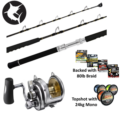 Shimano Speedmaster 24kg / NEW Talica 40A 2-Speed Overhead Game Combo